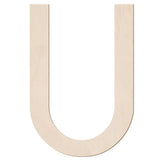 Wooden Letters 12 Inch 1/4 Inch Thick Wooden Letters U Unfinished Large Wood Alphabet Letters for Wall Decor DIY Painting Birthday Wedding Party Crafts and Baby Room Decoration Shop Name Sign Longan Craft