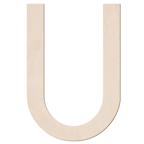 Wooden Letters 12 Inch 1/4 Inch Thick Wooden Letters U Unfinished Large Wood Alphabet Letters for Wall Decor DIY Painting Birthday Wedding Party Crafts and Baby Room Decoration Shop Name Sign Longan Craft