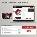 BAi The Vision 15-Needle Commercial Embroidery Machine, 20x16inch Areas, True 1200SPM Stable Production via Institch to Wi-Fi, Calculating Costs and Design Software High-Precision for Business