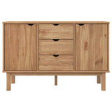 loibinfen Wooden Sideboard with 3 drawers and 2 compartments, Buffet Sideboard Storage Credenza Cabinet Console Table Kitchen Dining Room Furniture Organizer, Entryway Cupboard, 44.7"x16.9"x28.7" -AA loibinfen