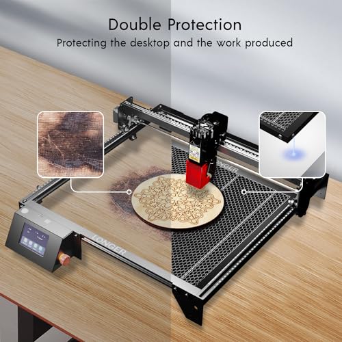 Longer Honeycomb Working Table, 15.7"x 15.7"x 0.86" Honeycomb Working Bed for CO2 or Diode Laser Engraver Cutting Machine, Fast Heat Dissipation with Aluminum Plate for Table-Protecting Longer