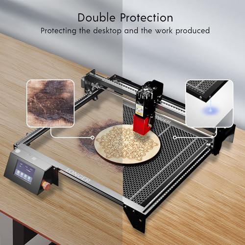 Longer Honeycomb Working Table, 15.7"x 15.7"x 0.86" Honeycomb Working Bed for CO2 or Diode Laser Engraver Cutting Machine, Fast Heat Dissipation with Aluminum Plate for Table-Protecting - WoodArtSupply