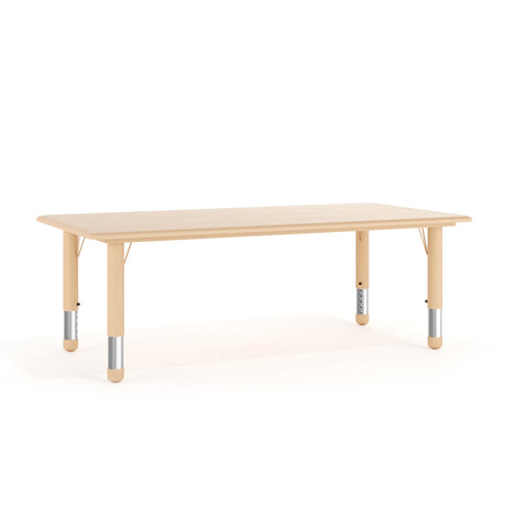 Flash Furniture Wren Adjustable Classroom Activity Table for School and Home, Plastic Activity Table for Kids, 23.625" W x 47.25" L, Natural Flash Furniture