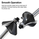 Fivepears 12 Pieces Tungsten Carbide Router Bit Set 1/4 Inch Shank for Beginners Woodworking, Include Straight, Dovetail, Chamfer, Cove, Flush Trim, Round Over, 90 V Grooving, Raised Panel Router Bit FIVEPEARS