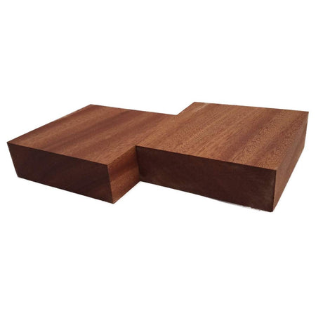Mahogany Lumber Bowl Blanks (2pc) (2" x 6" x 6") Barrington Hardwoods