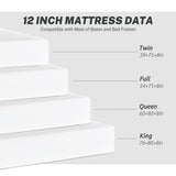 Dopinmin Twin Size 12 Inch Gel Memory Foam Mattress Medium-Firm Mattress for Pressure Relief & Cooler Sleep, Mattress for Kid Young Adults, CertiPUR-US Certified, Bed in a Box Dopinmin