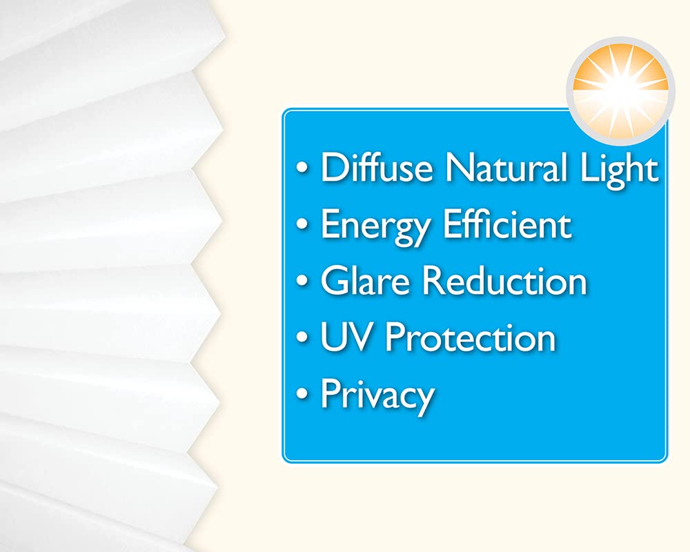 Redi Shade No Tools Original Light Filtering Pleated Paper Shade White, 36" W x 72" L, 6 Pack Redi Shade