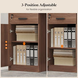 ANGRYWIN Reception Desk with Counter, Front Desk with Drawer and Storage Cabinet, Modern 47 inch Retail Counter with Cable Grommet for Checkout, Beauty Salon, Barber, Home Office (1-Drawer) ANGRYWIN