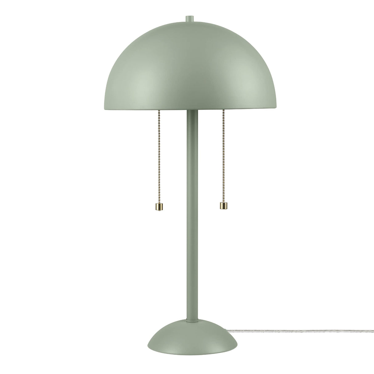 Globe Electric Novogratz x 65850 Haydel 21" 2-Light Table Lamp, Sage Green, Double On/Off Pull Chain Globe Electric