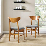 Crosley Furniture Landon 5-Piece Mid Century Round Dining Table Set for 4, Acorn Crosley Furniture