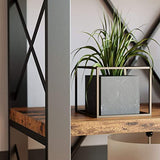 IRONCK Industrial Double Wide 6-Tier Bookshelf - 76" Open Storage Unit in Vintage Brown IRONCK