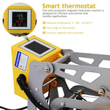 Semi-Auto Heat Press Machine:16x24 Heat Press Machine Slide Out - Digital Control 110v 2000w High-Pressure Sublimation Transfer Machine, for T-Shirts, Bags, Cushion, Yellow ZHVNFLOU