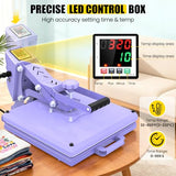 AKEYDIY 15" x 15" Slide Out Heat Press for T Shirts - Fast Heating for Sublimation, Industrial Even Heat Transfer & Precise Temp Control, Shirt Heat Press for Vinyl & Fabric Projects (15x15 Purple) AKEYDIY