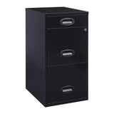 Realspace® SOHO 18"D 3-Drawer Organizer Vertical File Cabinet, Black Realspace