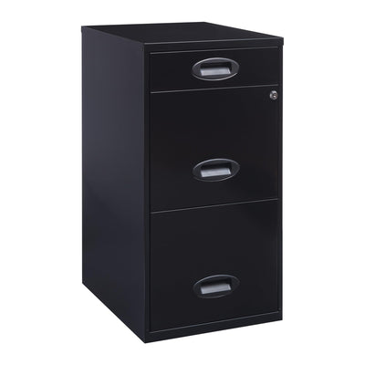 Realspace® SOHO 18"D 3-Drawer Organizer Vertical File Cabinet, Black