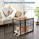Made4Pets Dog Crate Furniture for Large Dogs, Big Dog Kennel House for Indoor and Outdoor Use, Heavy-Duty Dog Cage Chew-Resistant with Washable Cushion, Modern Side End Table, 31.1"*21.5"*25.2" MADE 4 PETS