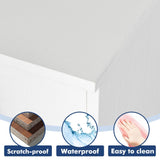 Kennkari Modern Expandable Dining Table for 2-10 People, Large Extendable Dining Room Table for Kitchen Living Room, Rectangle Kitchen Table (White 118" W) Kennkari