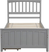 Harper & Bright Designs Light Grey Twin Bed Frame with Storage Drawers - Solid Wood Platform Bed, No Box Spring Needed Harper & Bright Designs