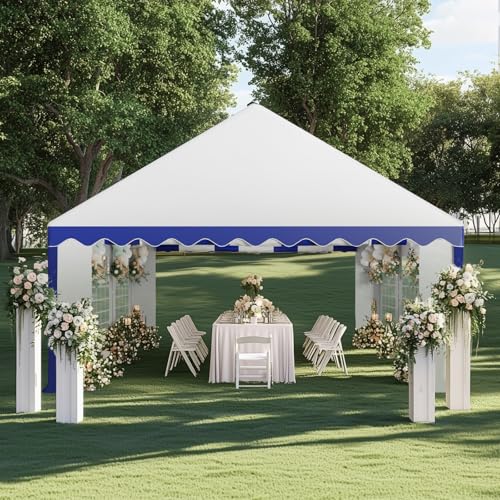 GREEN PARTY 16x20FT Party Tent Heavy Duty, Large Wedding Event Shelters with 3 Carry Bags & Removable Sidewalls, Outdoor Canopy Gazebo Commercial Tent for Carport Camping Garden Patio GREEN PARTY