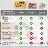 Wooden Play Food for Kids Kitchen Cutting Fruits Toys for Toddlers Pretend Vegetables Gift for Boys Girls Educational Toys Airlab