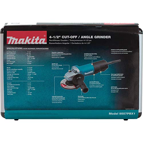 Makita 9557PBX1 4-1/2" Paddle Switch Cut-Off/Angle Grinder - WoodArtSupply