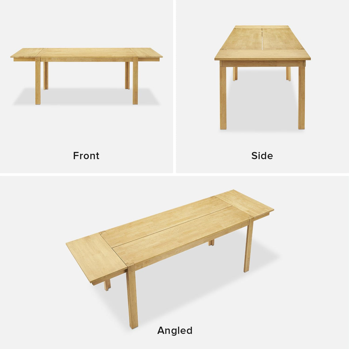 mopio Logan 7 Piece 6 Seater Upholstered Extendable Dining Table Set Beige Dining Chair Set of 6, Modern Farmhouse Solid Wood 7 Piece 91" for Dining Room Kitchen mopio