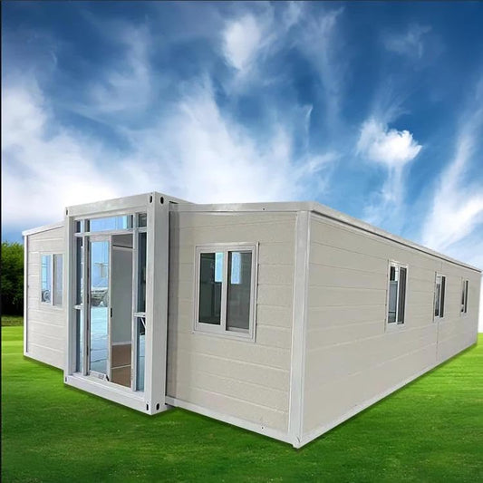 Generic Portable Prefab Home, 20-40ft, Plastic Construction, Expandable Design, Windows & Doors Included, White, 07112003