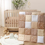 The Peanutshell 3 Piece Baby Crib Bedding Set for Boys & Girls - Newborn, Infant & Toddler Nursery Bed Set Decor with Fitted Crib Sheet, Dust Ruffle, Crib Comforter - Boho Celestial The Peanutshell