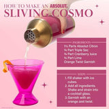 Paris Hilton 2-Piece Cocktail Shaker Set, Double Wall Insulated Stainless Steel Mixer with Built-In Strainer and Double-Sided Jigger, 20-Ounce, Gold and Hot Pink Paris Hilton