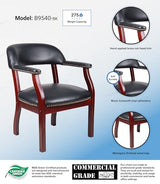 Boss Captain’s Chair In Black Vinyl Boss Office Products
