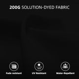 wikiwiki 15ft Large Patio Umbrellas with Base Included, Outdoor Double-Sided Umbrella with Crank Handle, Powerful UV Protective, for Pool Lawn Garden, Black wikiwiki