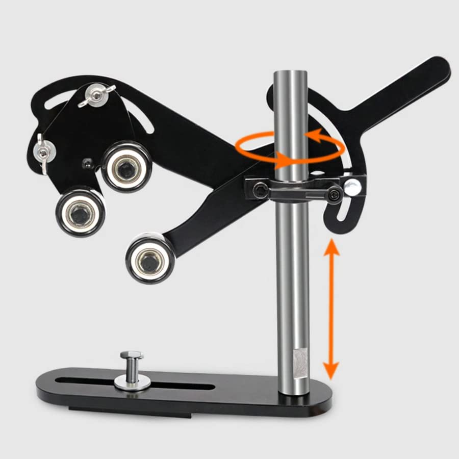 Woodworking Lathe Center Frame Spindle Steady Rest Wood Turning Accessory Shakeproof 3 Wheels Stabilizer Auxiliary Clamping Tool MOBUKJUU