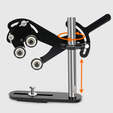 Woodworking Lathe Center Frame Spindle Steady Rest Wood Turning Accessory Shakeproof 3 Wheels Stabilizer Auxiliary Clamping Tool MOBUKJUU