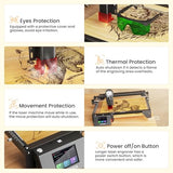 LONGER Ray5 5W Laser Engraver, High-Speed DIY Laser Engraver with 3.5" Touch Screen, Offline Use, 400×400mm Area, CNC Laser Engraving Machine for Wood, Metal, Acrylic & Glass, Laser Class 4 Longer