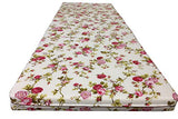 D&D Futon Furniture Trifold Foam Beds, Floor Tri-Fold Bed, Foldable Shikibuton Mattress Cushion Topper Mat for Space Saving Sleepover 3x27x75 in,Red Rose White D&D Futon Furniture