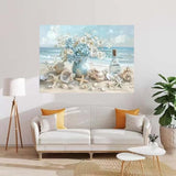 ZQEATRY 5D Diamond Painting Kits for Adults,DIY Beach Shell Diamond Art Kits,Full Round Drill Diamond Dots Paintings Picture Arts Craft for Home Wall Art Decor 12 X 16Inch ZQEATRY