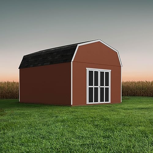 Handy Home Products Hudson 12x16 Do-it-Yourself Wooden Storage Shed Brown Handy Home Products