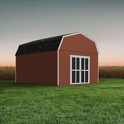 Handy Home Products Hudson 12x16 Do-it-Yourself Wooden Storage Shed Brown - WoodArtSupply