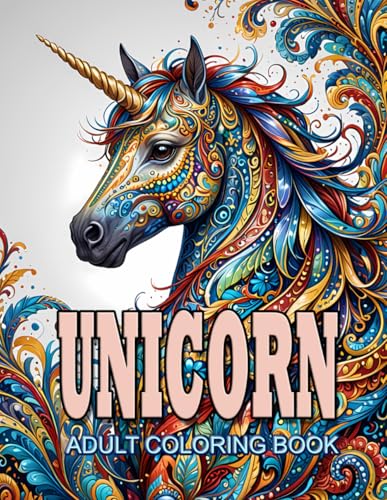 Unicorn Adult Coloring Book: Beautiful Mythical Magical Beasts of Legend and Mystery WoodArtSupply