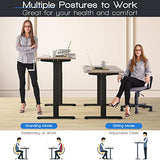 COSTWAY Crank Standing Desk Frame, Manual Hand Crank Workstation Base, Ergonomic Sit to Stand Base w/Foldable Crank Handle, Hook, Cable Management Rack (Black) COSTWAY