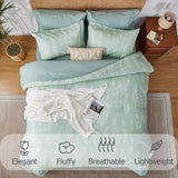 Kozyhvn Full Size Comforter Set 7 Pieces, Sage Green, Cute Floral Bed in a Bag Full Boho, Soft Fluffy Bedding Sets with Comforter, Sheets, Pillowcases & Shams, All Seasons Kozyhvn