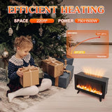 16" Small Freestanding Electric Fireplace Heater - Fire Places Electric Fireplace Stove with Realistic 3D Flames, Infrared Heater Indoor Space Heater, 750 |1500W, Overheating Protection AckMizz