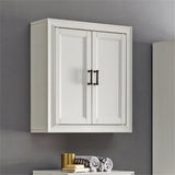 Pemberly Row Modern Wood Medicine Cabinet with Shelves in Vintage White Pemberly Row