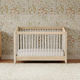 Babyletto Sprout 4-in-1 Convertible Crib with Toddler Bed Conversion Kit in Washed Natural and White, Greenguard Gold Certified babyletto