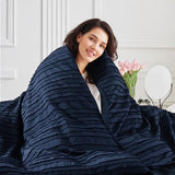NEXHOME PRO Duvet Cover Queen,Navy 3 Pieces Boho Tufted Duvet Cover Set, Soft and Lightweight 100% Washed Microfiber Comforter Cover Set for All Season(Navy Queen, 90 x 90)-No Comforter NEXHOME PRO