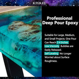 Deep Pour Epoxy Resin, KISREL 96OZ Resin Epoxy Kit (2:1) for 2-4 Inch Pour Depths，Bubble Free, Low Odour, Crystal Clear Casting Resin for Bar Tops, Table Tops, River Tables, Wood Fillers, Crafts KISREL