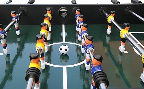 Foosball Table for Kids Adult Size 55",Soccer Game Table,Sturdy Football Table with Balls for Game Room 54.5x29.3x33.9,Game Tables with Cup Holder & Leg Levelers - WoodArtSupply