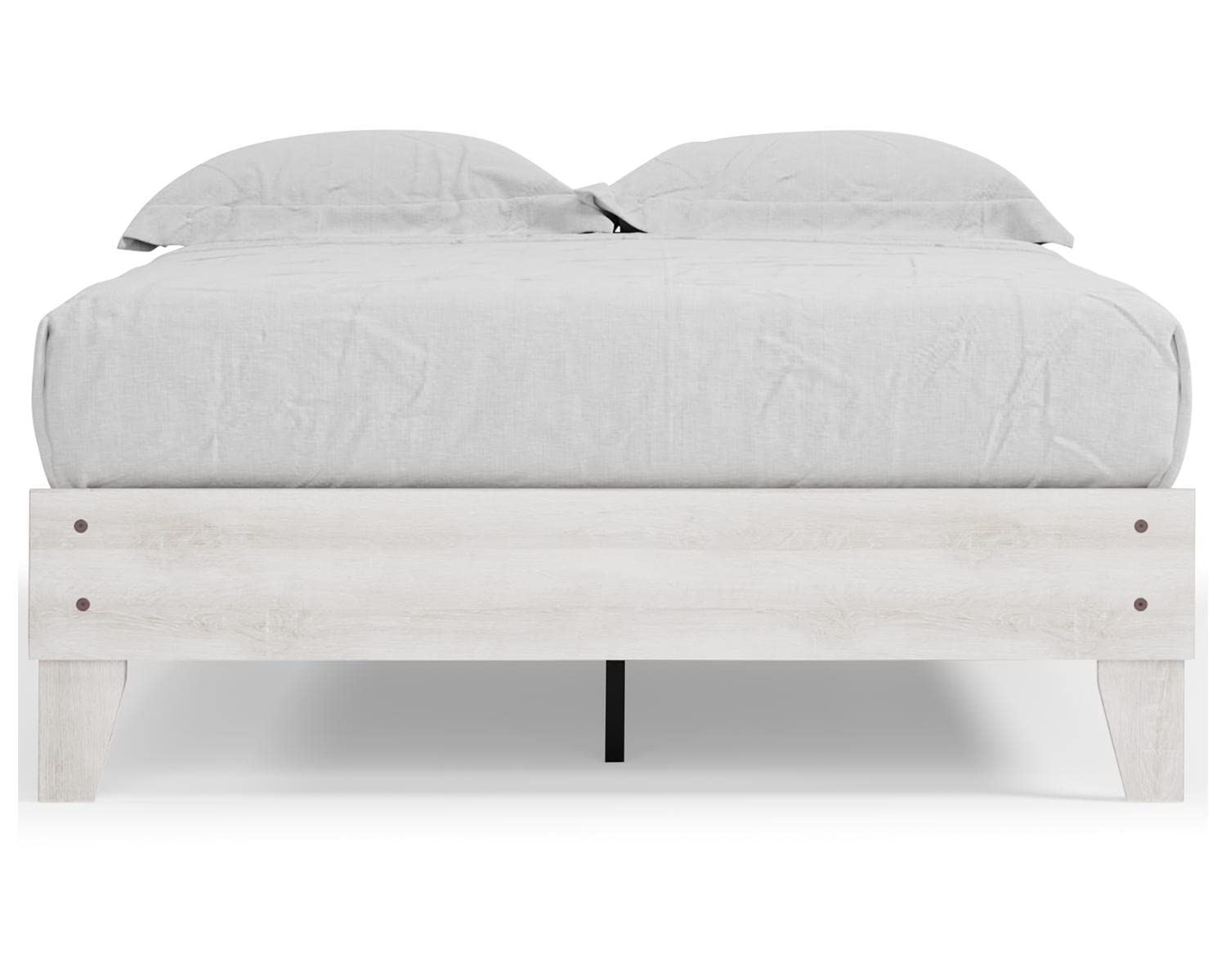 Shawburn Casual Farmhouse Full Platform Bed Frame in Whitewash by Signature Design by Ashley - WoodArtSupply