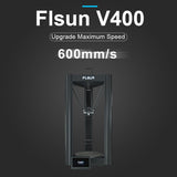 FLSUN V400 3D Printer Moving Speed Fastest 600mm/s 20000+ mm/s² FDM Delta 3D Printer with 7" Klipper Firmware Pad, 300℃ Nozzle, Direct Drive Extruder, PEI Bed, Printing Size Φ11.8"x16" (FLSUN V400) FLSUN