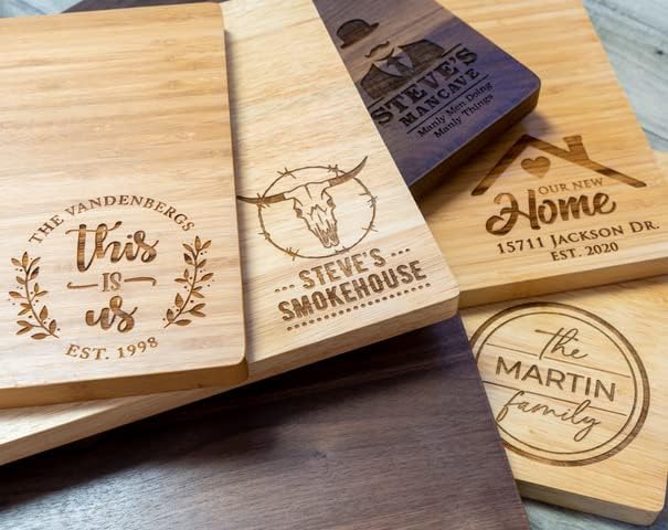 Engraved Cutting Boards For Kitchen 14x10 inch, Custom Laser Engraved Chopping Wooden Butcher Block,Countertop Accessory, Handmade Gifts From ENGRAVE MY MEMORIES